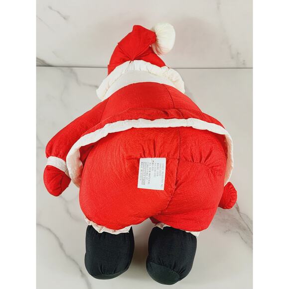 Christmas Santa Claus Polyester 12" Large Soft Plush Stuffed Toy 1978 Korea Vtg - Picture 11 of 16